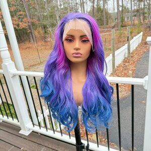 NWT LGA wig - Sugar Plum - Ombre purple and blue 13X2 free part lace front wig